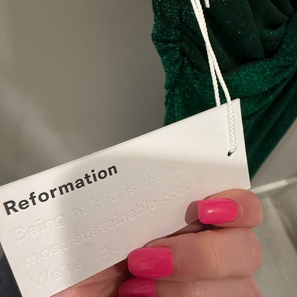 Reformation Emerald Backless Dress - Picture 5 of 5